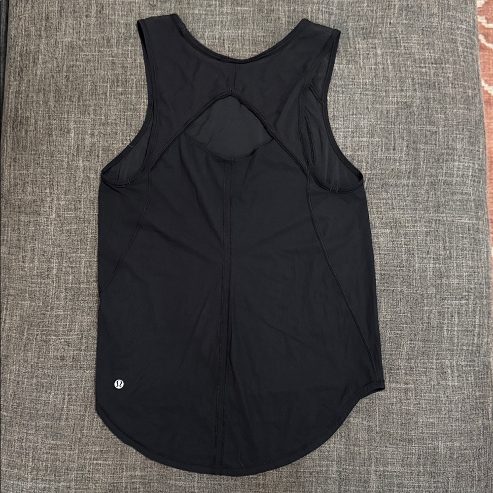 Lululemon Black Loose Fit Athletic Tank Top Running Yoga Gym - Picture 2 of 3